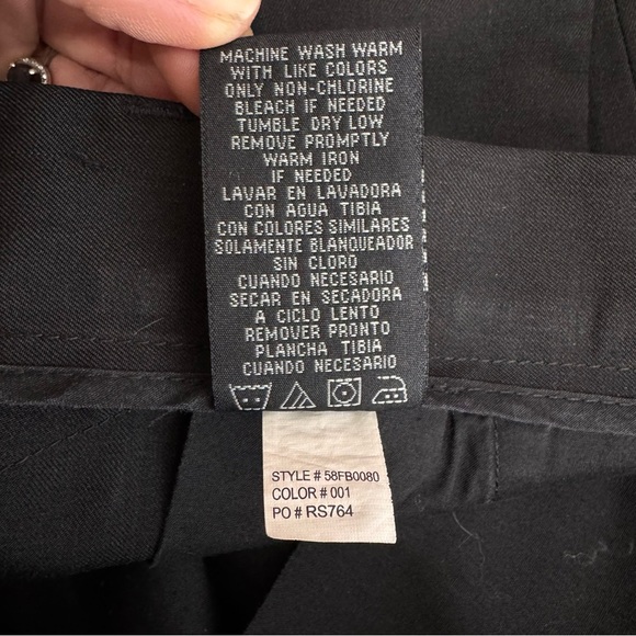 Perry Ellis Men’s Classic Double Pleated Cuffed Black Pants 36/32 - Picture 7 of 7
